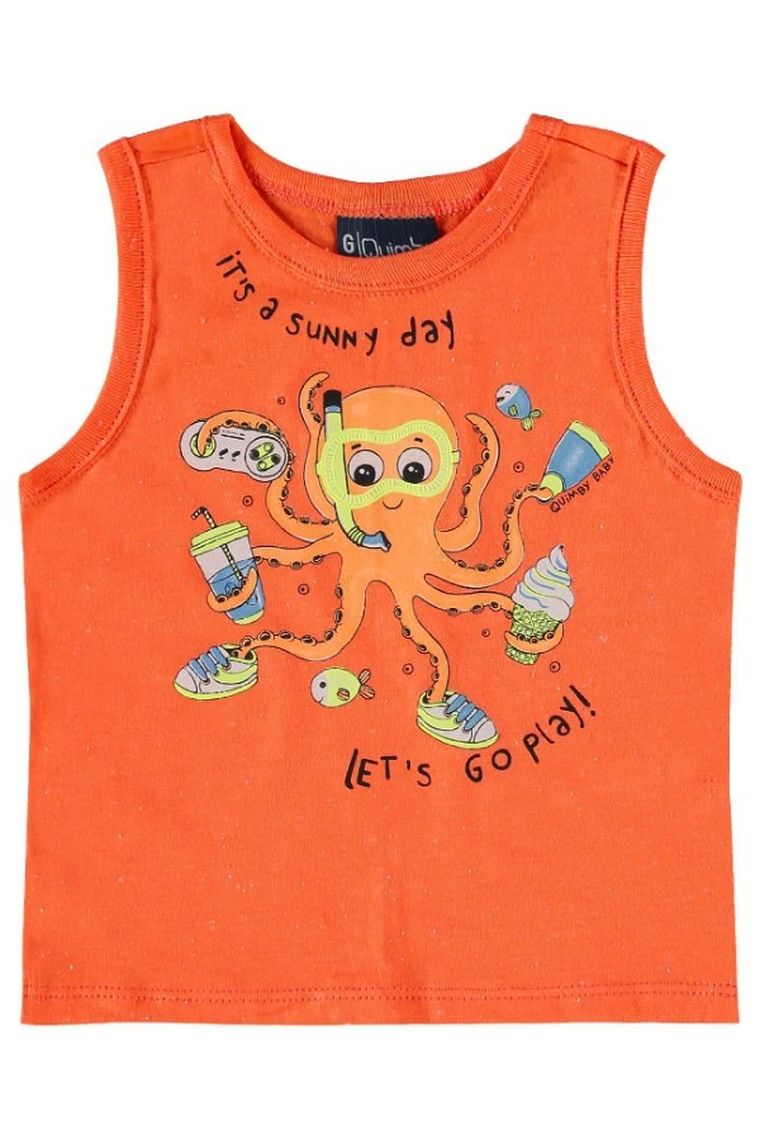 Komplet chłopięcy, T-shirt bez rękawów, Szorty, mix, Quimby