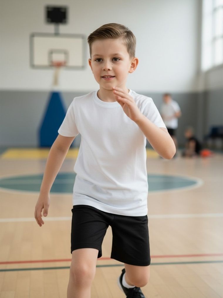 Komplet chłopięcy, T-shirt, Szorty, biało-czarny, Tup Tup