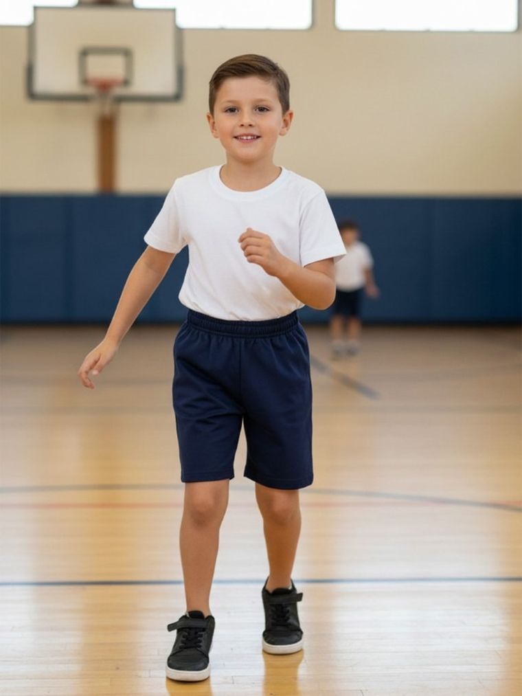 Komplet chłopięcy, T-shirt, Szorty, biało-granatowy, Tup Tup