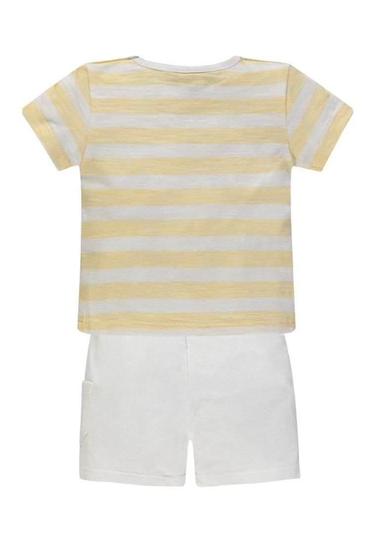 Komplet chłopięcy, T-shirt, Szorty, żółty, Kanz