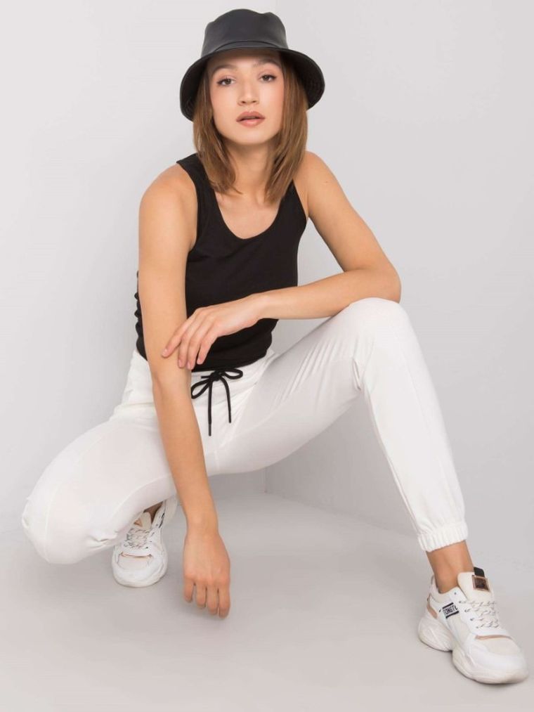 Komplet damski, Bluza, Top, Spodnie, ecru, Rue Paris