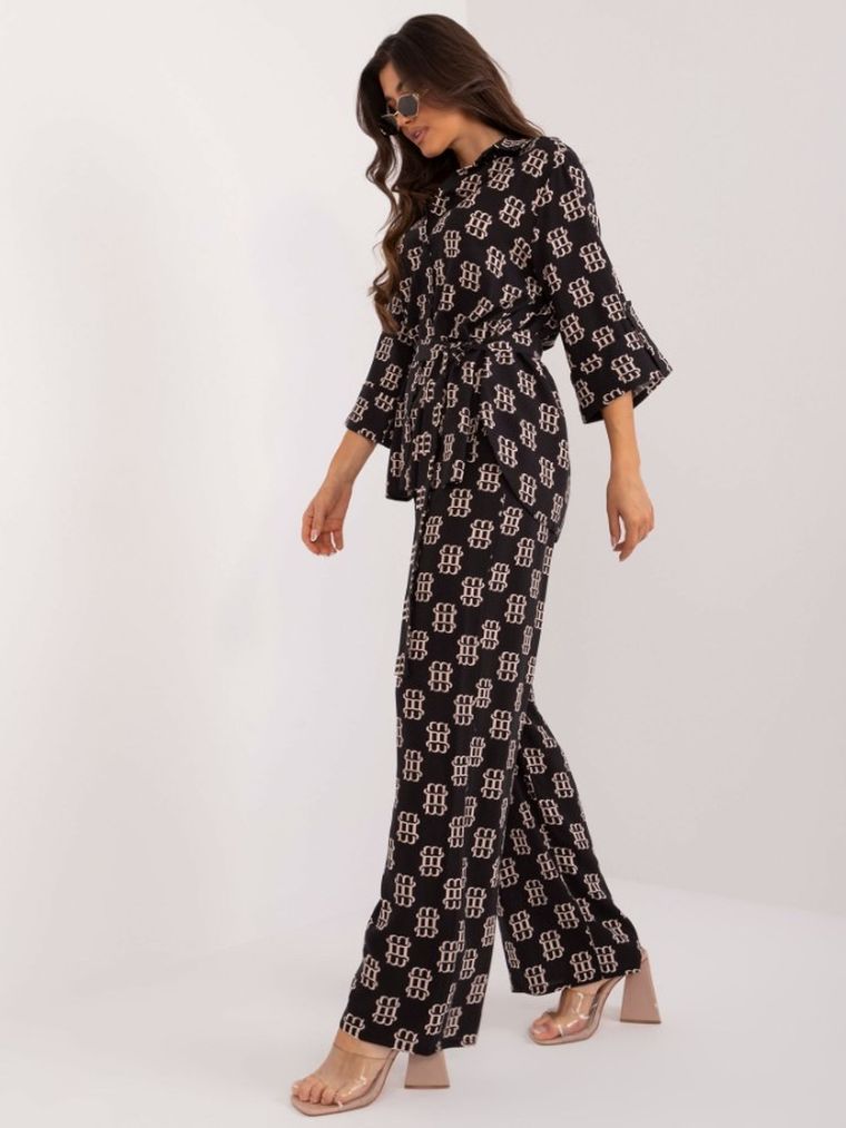 Komplet damski, czarny, Lakerta