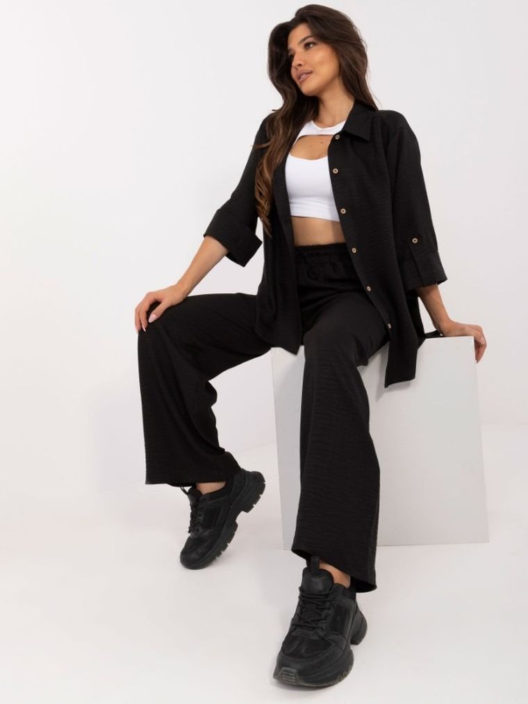 Komplet damski, czarny, Lakerta