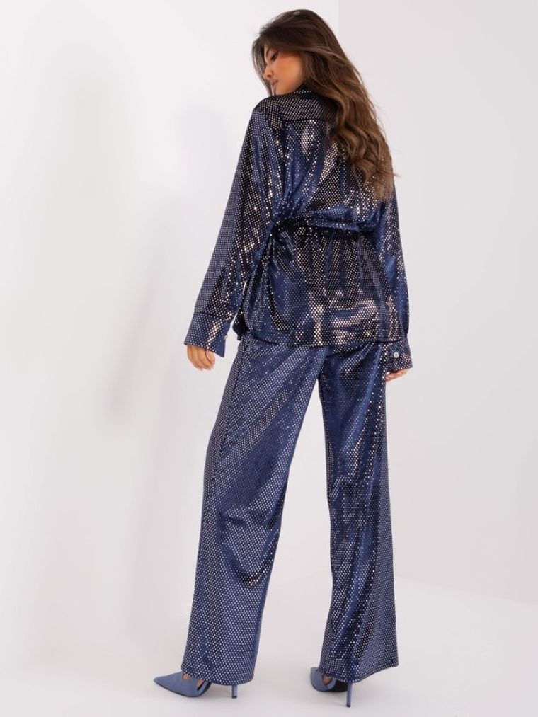 Komplet damski, granatowy, Lakerta