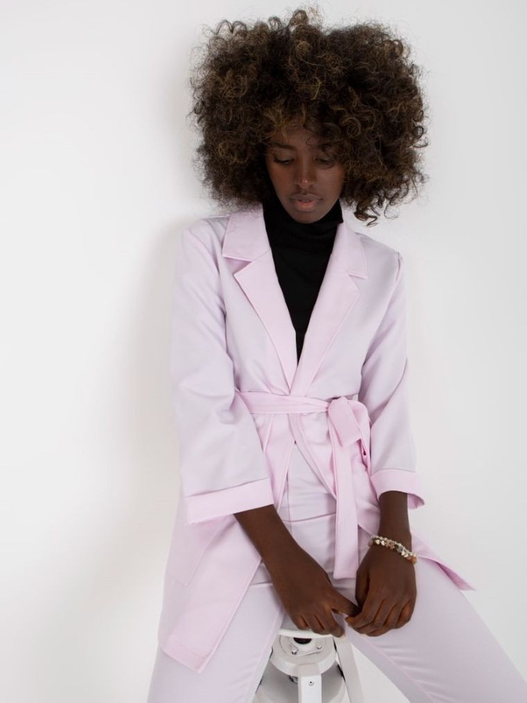 Komplet damski, Marynarka, Spodnie materiałowe, fioletowy, Lakerta