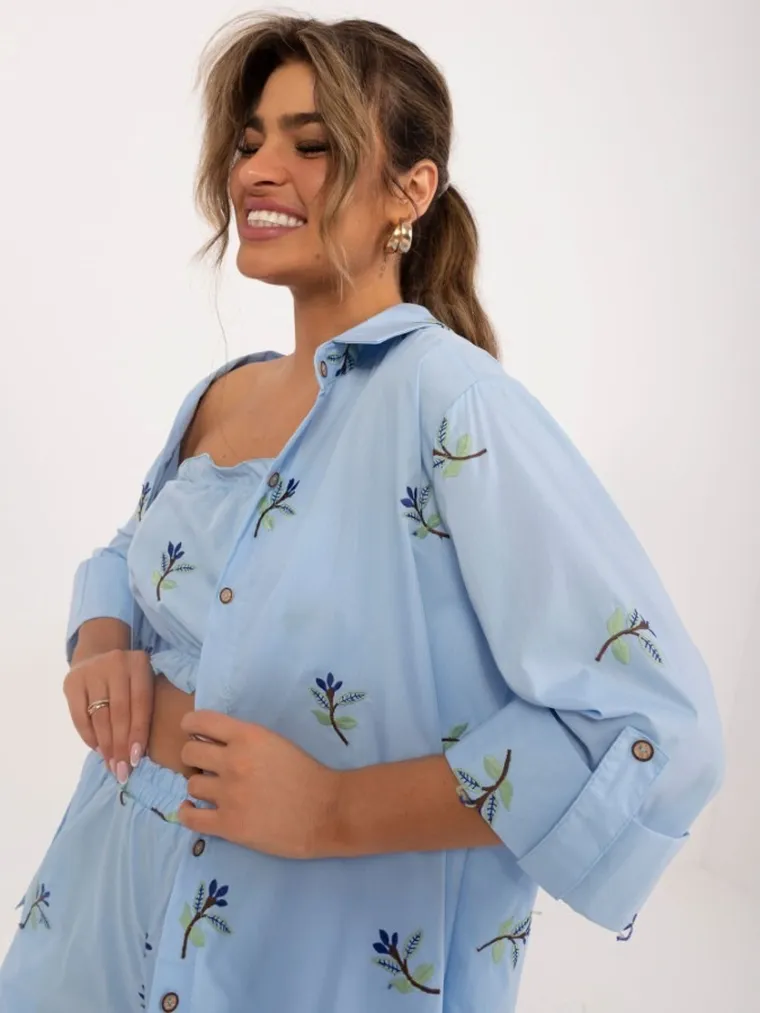 Komplet damski, niebieski, Lakerta