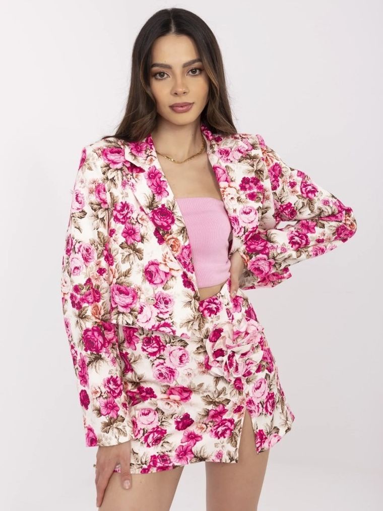 Komplet damski, różowy, Italy Moda