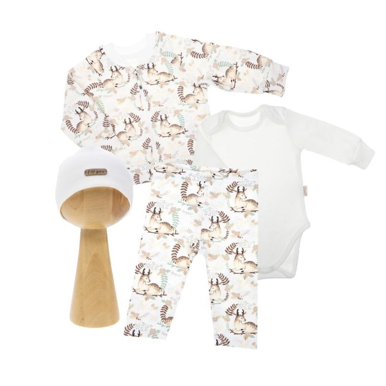 Komplet dziewczęcy 4-częściowy, ecru, Nicol