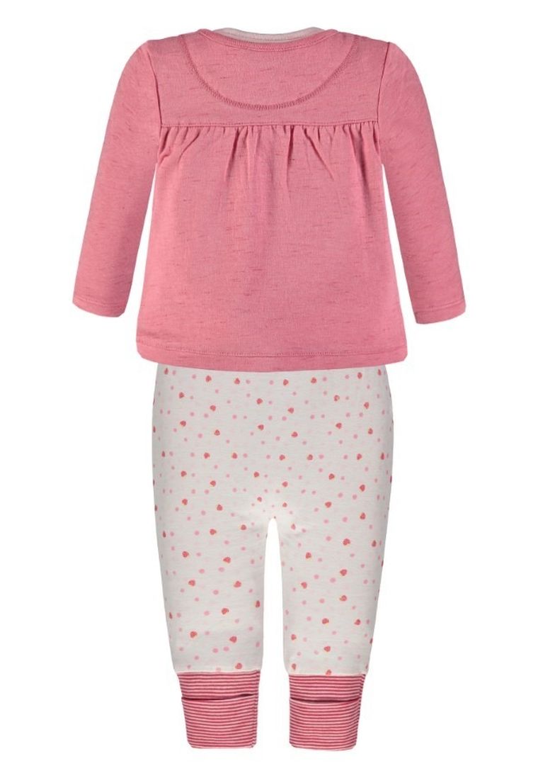 Komplet dziewczęcy, Bluza rozpinana, Bluzka z długim rękawem, Spodnie dresowe, różowy, Kanz