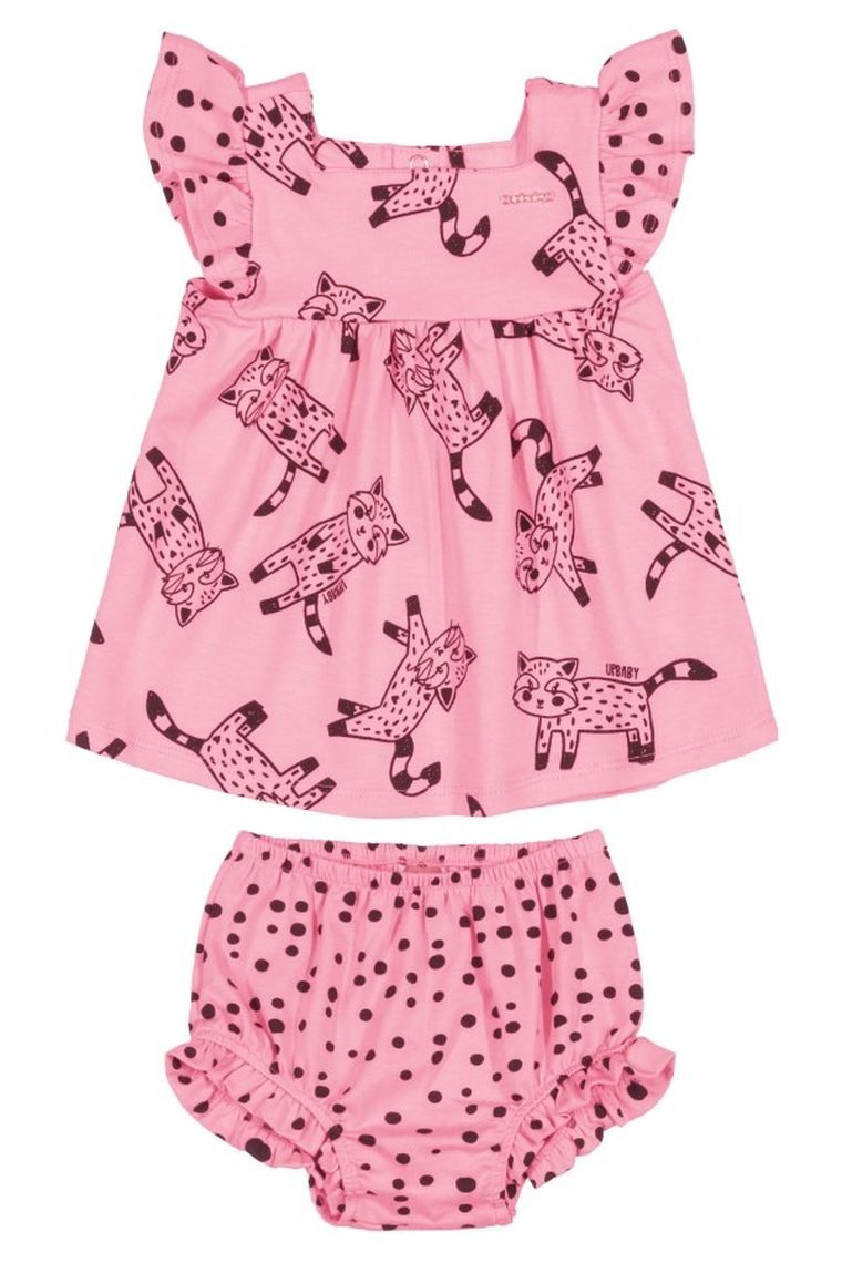 Komplet dziewczęcy, Bluzka, Majtki, różowy, Up Baby