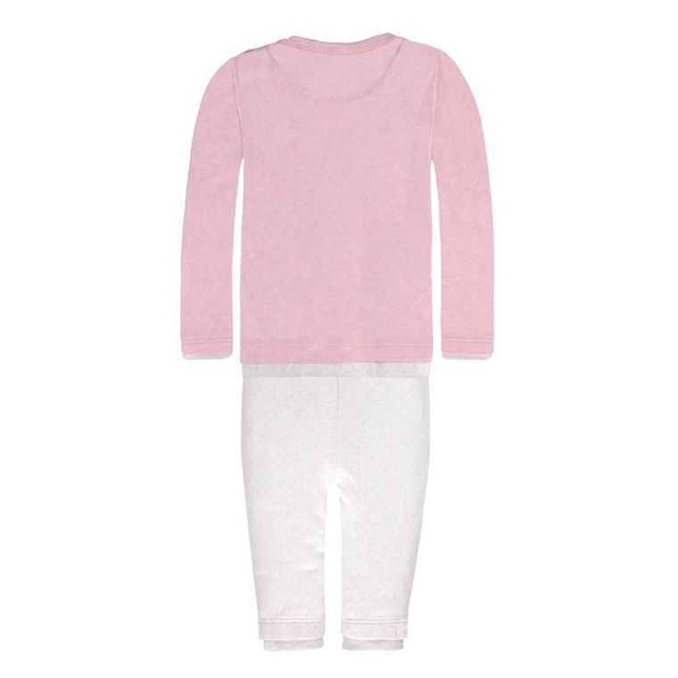 Komplet dziewczęcy, Bluzka z długim rękawem, Spodnie dresowe, różowy, Kanz