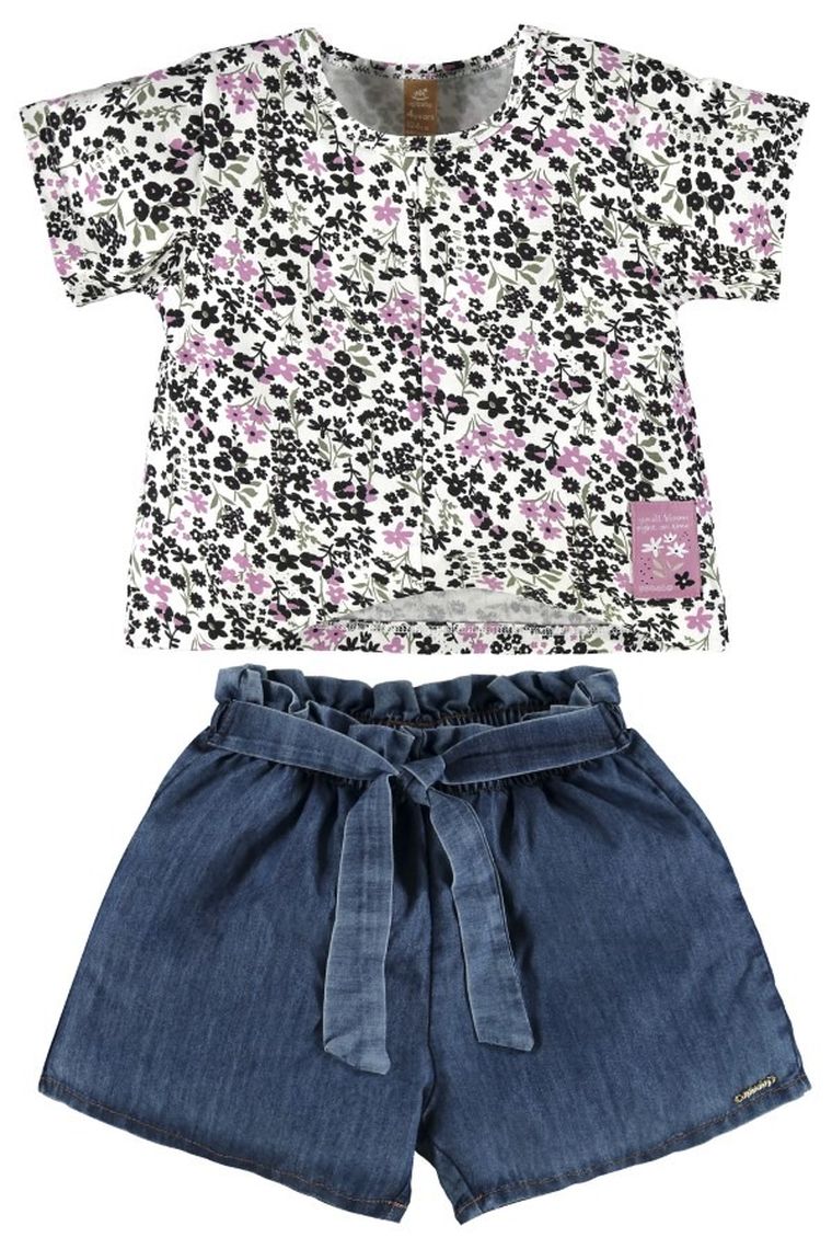 Komplet dziewczęcy, Bluzka z krótkim rękawem, Szorty, mix, Up Baby