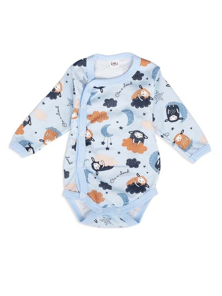 Komplet dziewczęcy, Body z długim rękawem, Półśpiochy, niebieski, Tup Tup