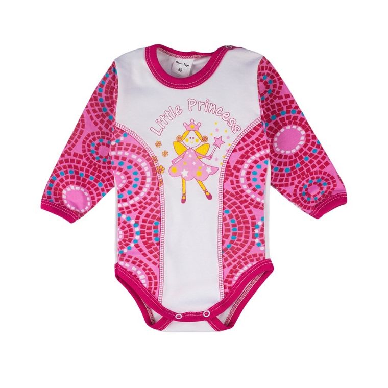 Komplet dziewczęcy, Body z długim rękawem, Półśpiochy, różowy, Tup Tup