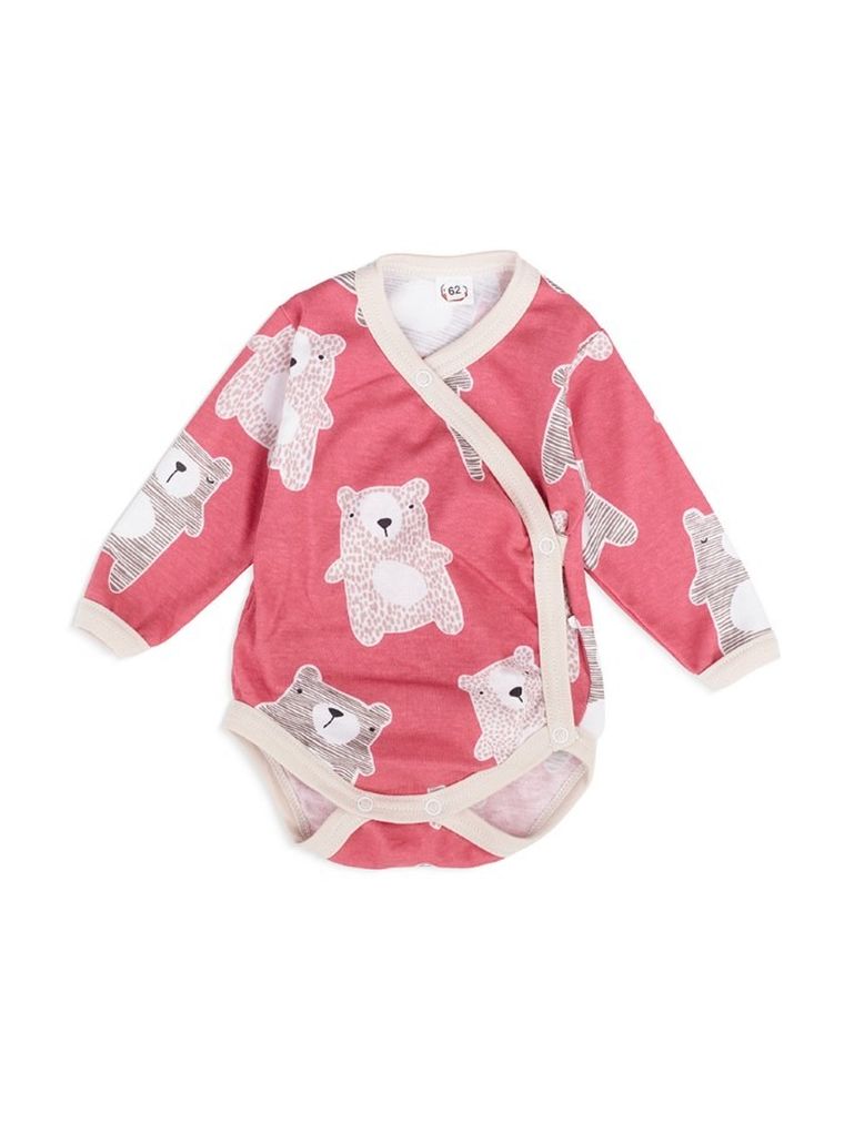 Komplet dziewczęcy, Body z długim rękawem, Półśpiochy, różowy, Tup Tup