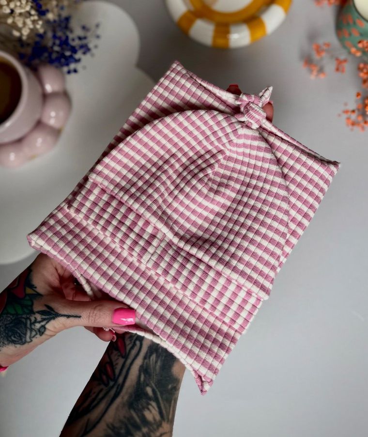 Komplet dziewczęcy, Czapka, Komin, różowy, Iltom