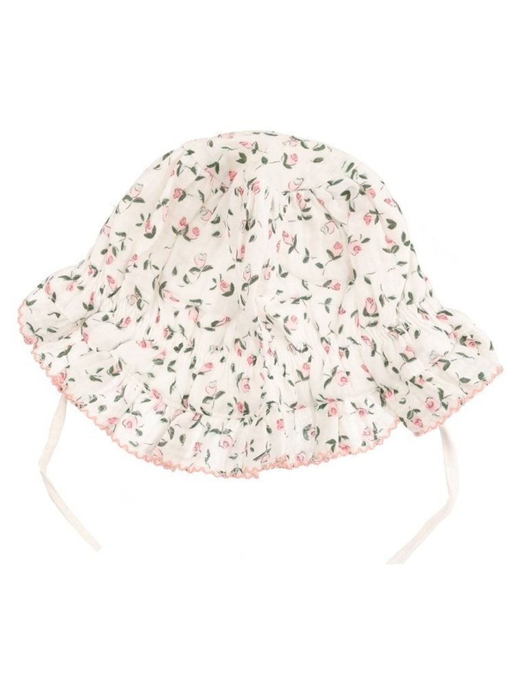 Komplet dziewczęcy, Kapelusz, Śliniak, biały, Ambra