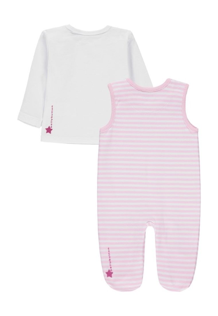 Komplet dziewczęcy, Śpiochy, Bluzka z długim rękawem, bawełna organiczna, różowy, Bellybutton