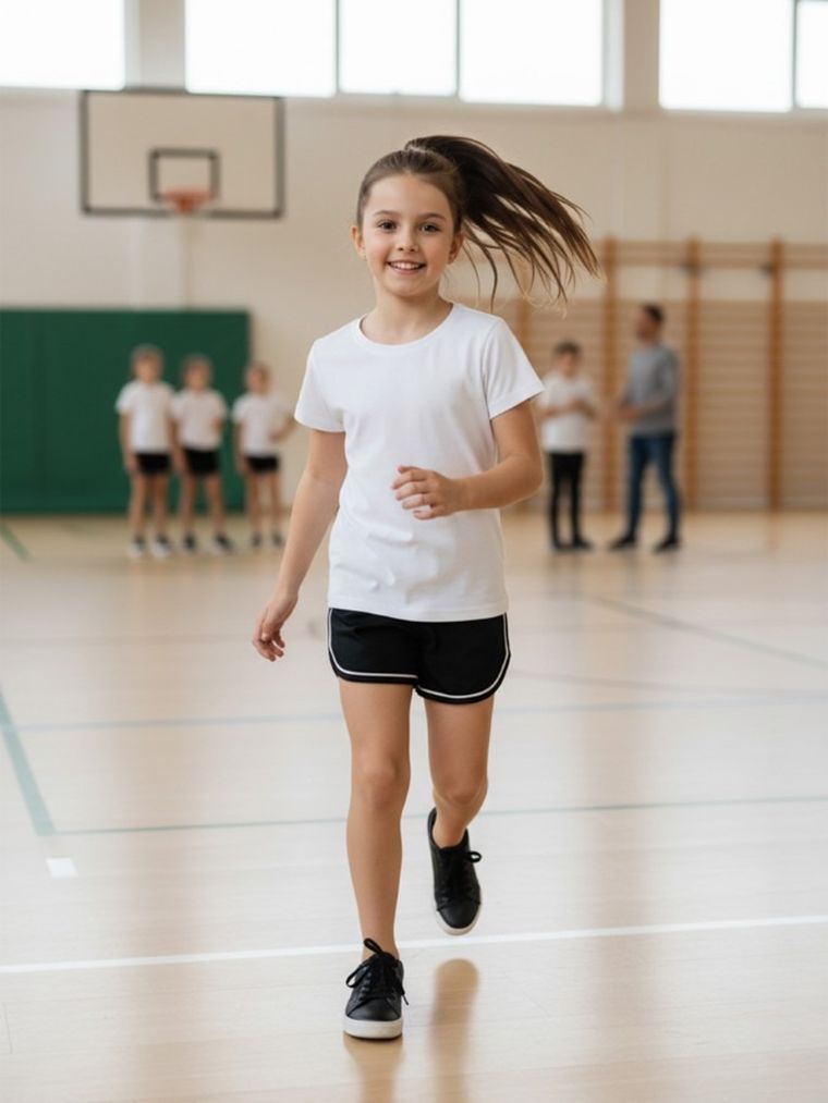 Komplet dziewczęcy, T-shirt, Szorty, biało-czarny, Tup Tup