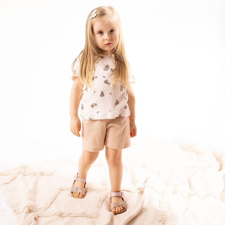 Komplet dziewczęcy, T-shirt, Szorty, mix, Nicol