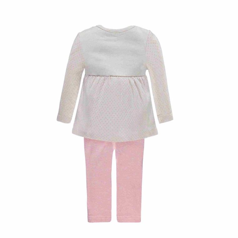 Komplet dziewczęcy, Tunika, Legginsy, różowy, Kanz