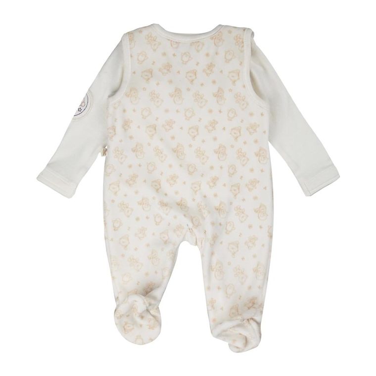 Komplet niemowlęcy, Śpiochy, Bluzka z długim rękawem, biały, Kanz