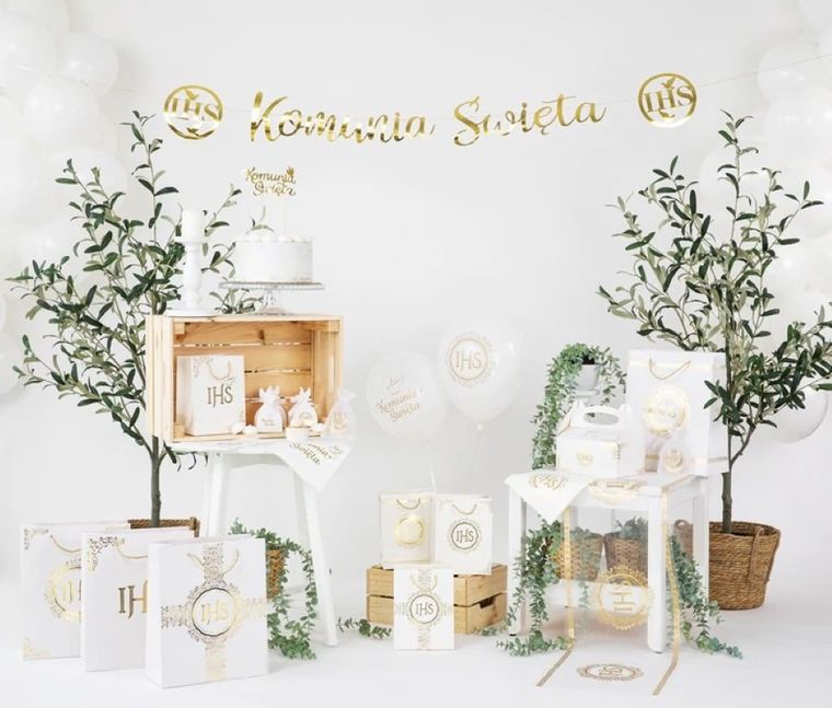 Komunia Święta, IHS, baner, 150 cm