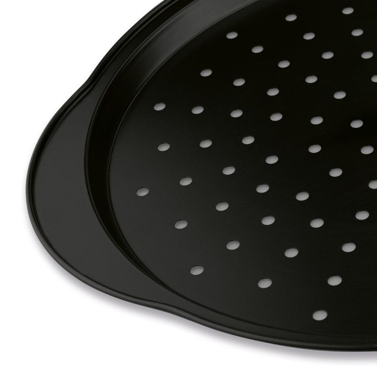 Konighoffer, Black, blaszka do pizzy z uchwytami, 37-33 cm