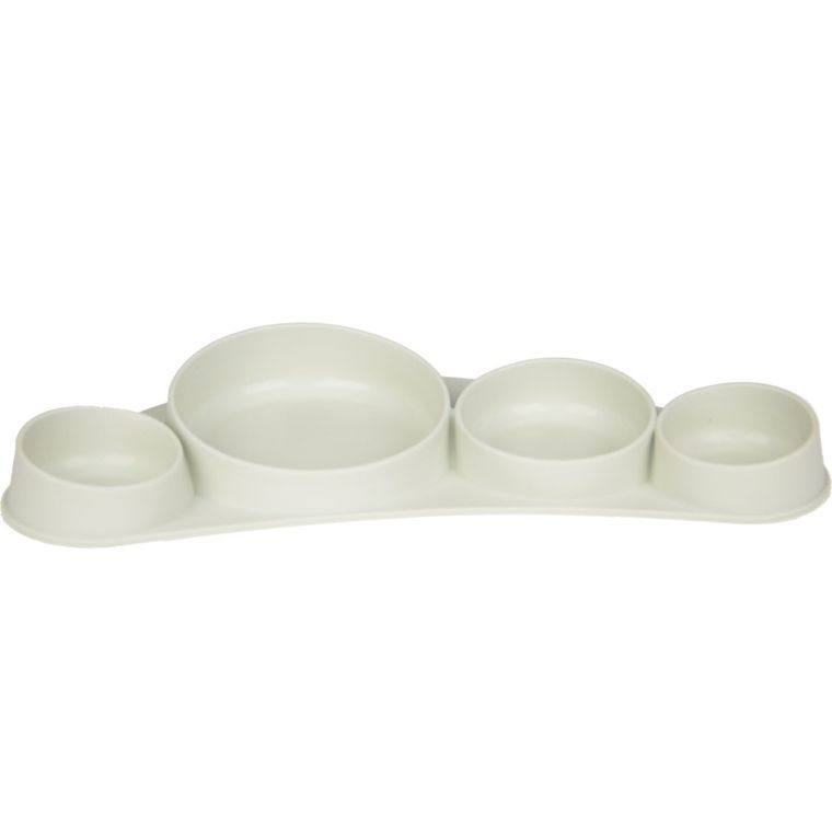 Koo-di, Tiny Tapas, silikonowy talerz, light grey