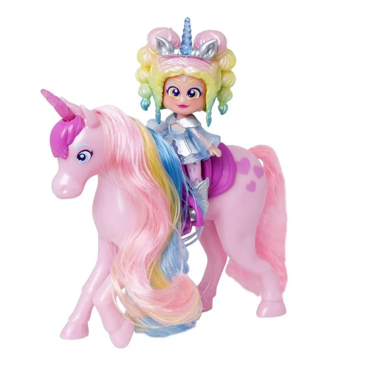 KookyLoos, Rainbow Unicorn, zestaw z figurką i jednorożcem