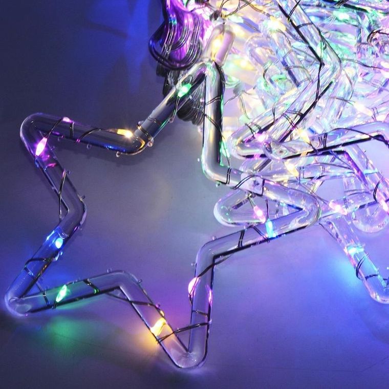 Koopman, lampki choinkowe, kurtyna świetlna, 235 LED, multikolor, 120-120 cm