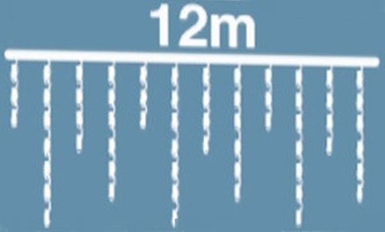 Koopman, lampki choinkowe, kurtyna świetlna zewnętrzna, 360 led, ciepły biały