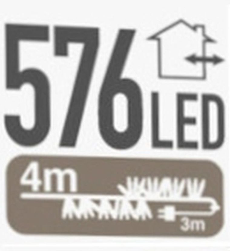 Koopman, lampki choinkowe, łańcuch świetlny, 576 LED, timer, multikolor