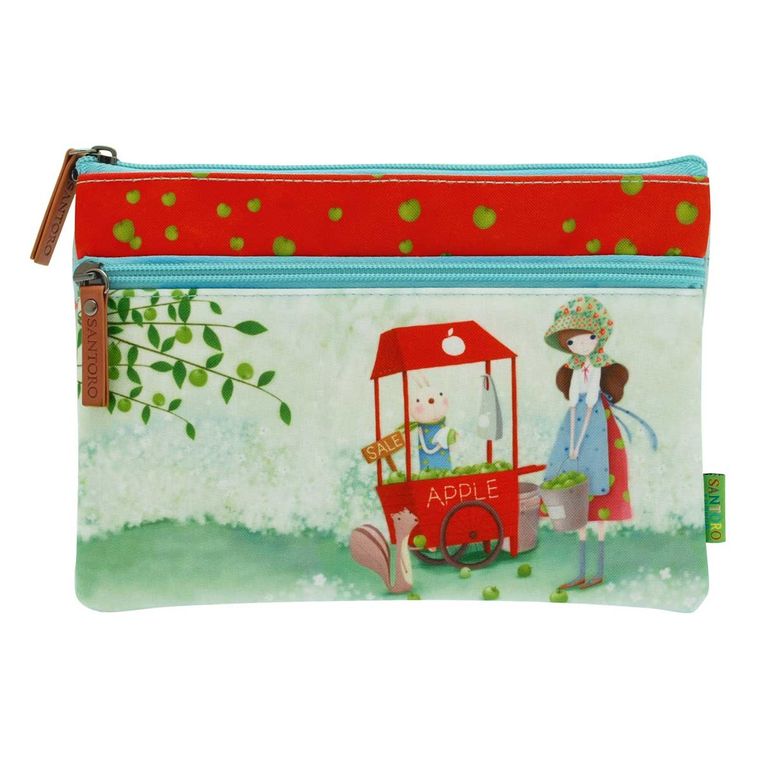 Kori Kumi, An Apple A Day, płaska saszetka z dwoma suwakami