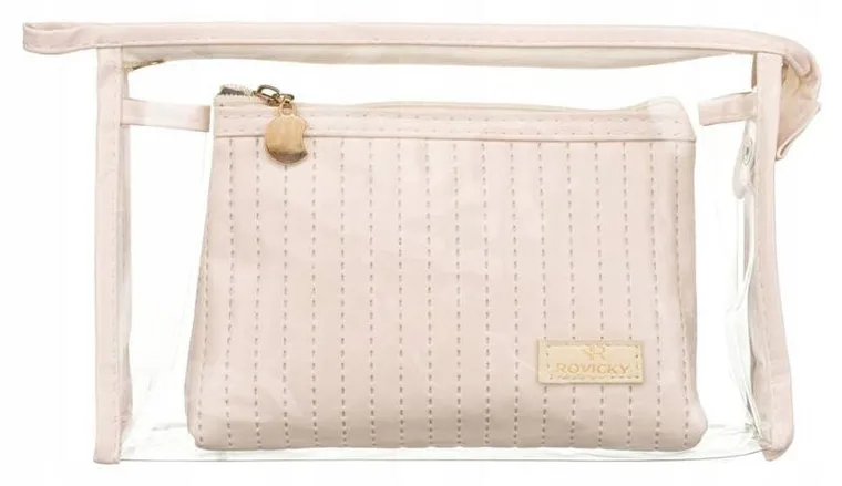 Kosmetyczka 2w1, beżowa, Rovicky