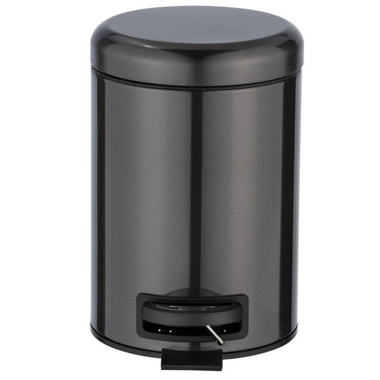 Kosz łazienkowy, Leman, antracytowy matowy, 3 l