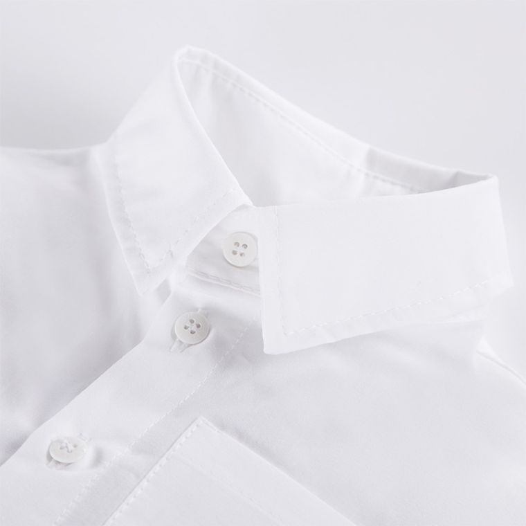 Koszula chłopięca z długim rękawem, biała, Eevi