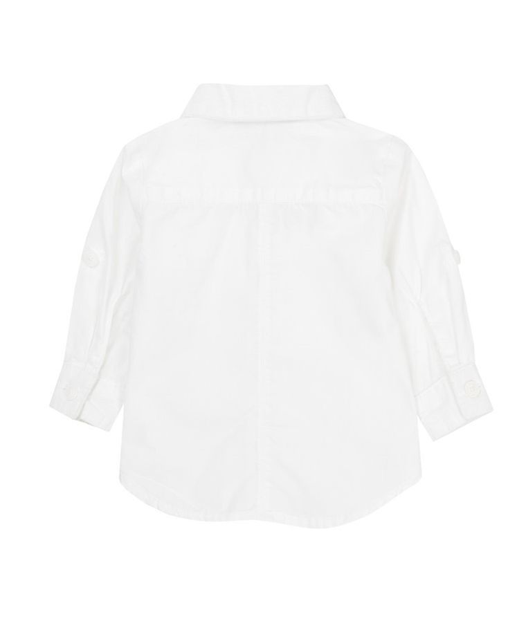 Koszula chłopięca z długim rękawem, biała, Kanz