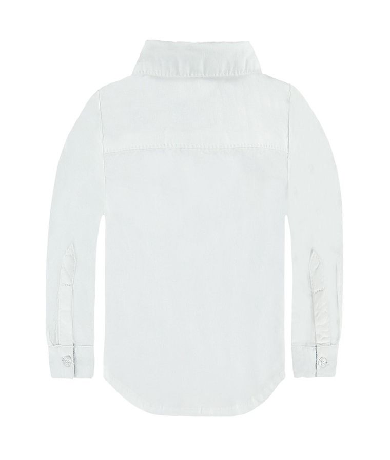 Koszula chłopięca z długim rękawem, biała, Kanz