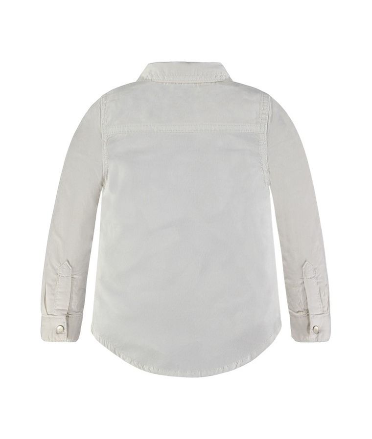 Koszula chłopięca z długim rękawem, biała, Kanz