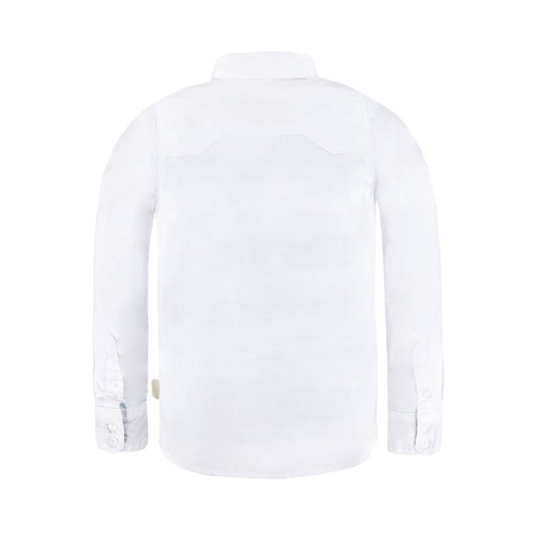 Koszula chłopięca z długim rękawem, biała, Kanz