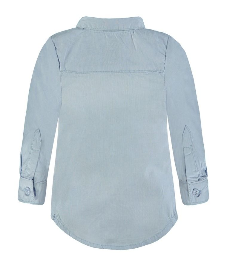 Koszula chłopięca z długim rękawem, jasnoniebieska, Kanz