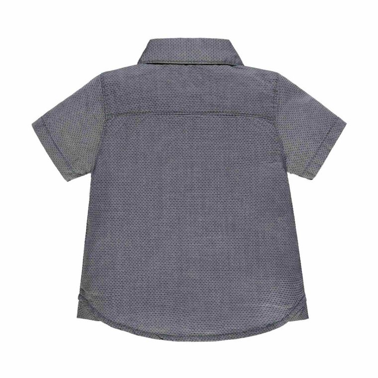 Koszula chłopięca z krótkim rękawem, szara, Kanz