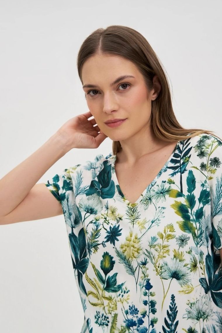 Koszula damska, biała, Moodo