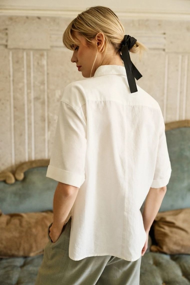 Koszula damska, biała, Moodo