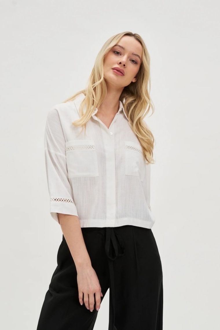 Koszula damska, biała, Moodo