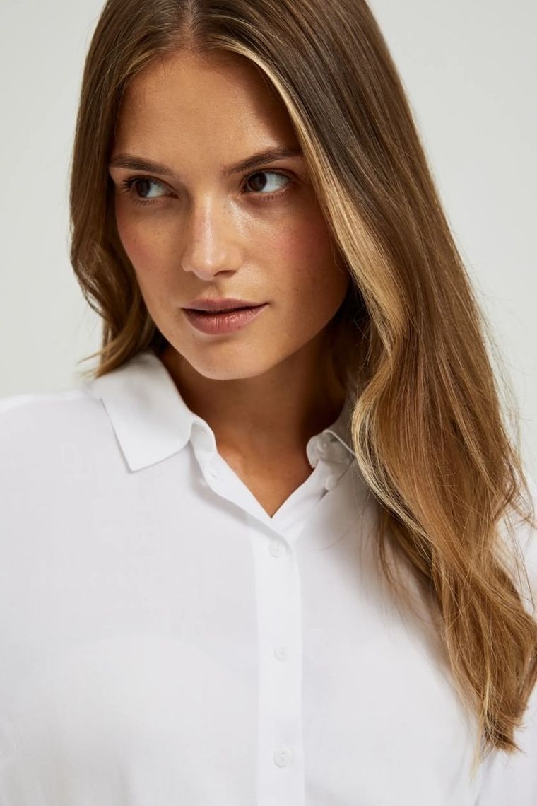 Koszula damska, biała, Moodo