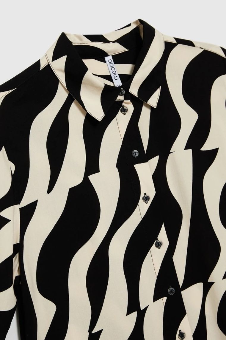 Koszula damska, czarna, Moodo