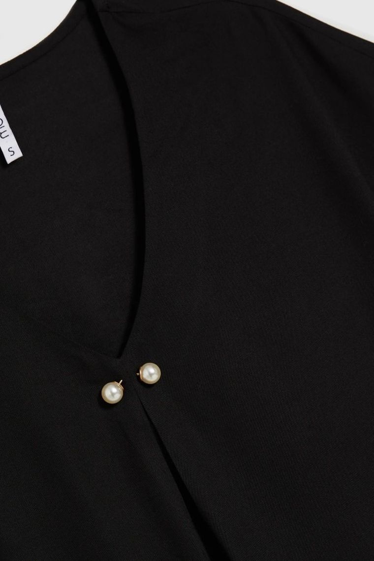 Koszula damska, czarna, Moodo