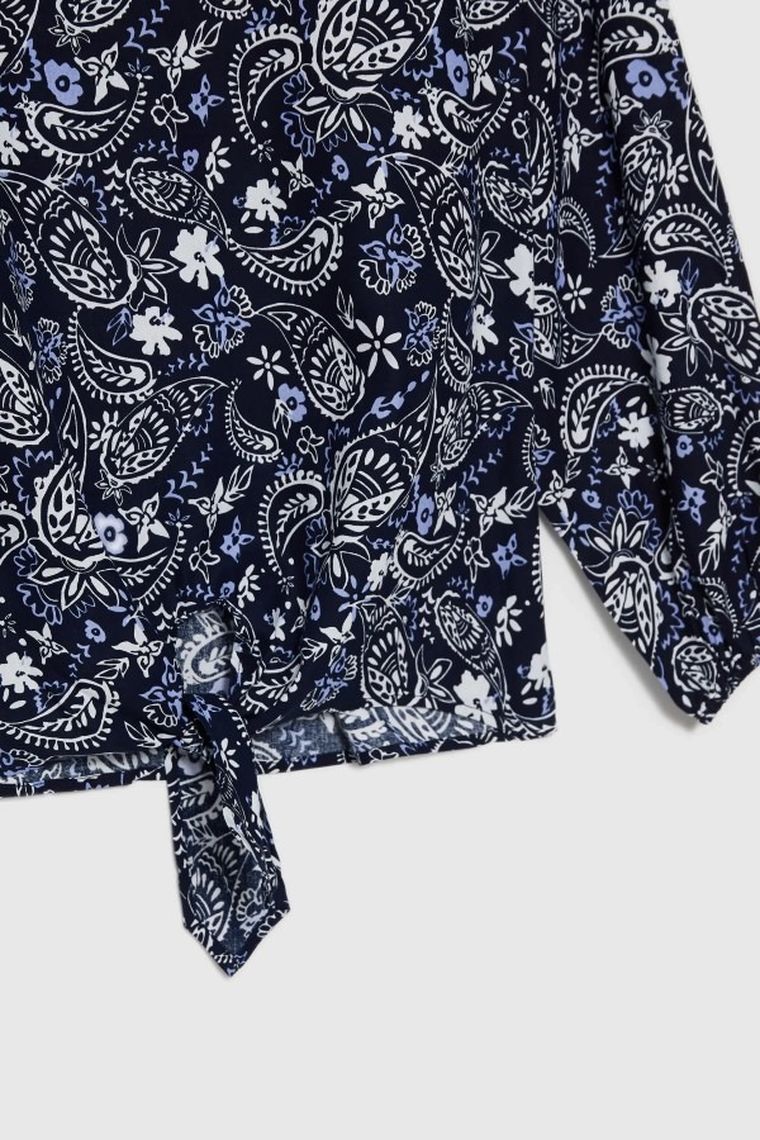 Koszula damska, granatowa, Moodo